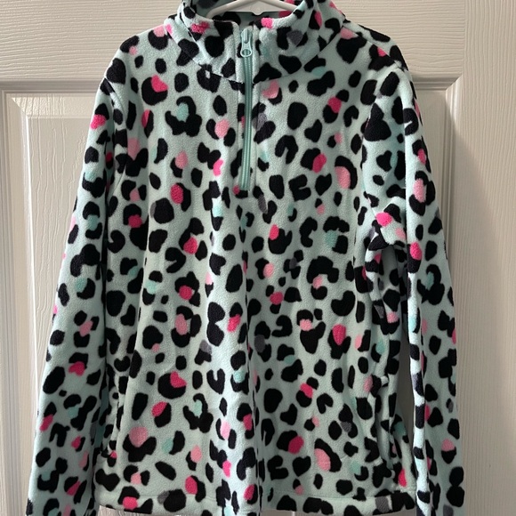 The Children’s Place Leopard Print Fleece Pullover - Picture 1 of 4